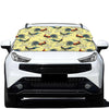 Rooster And Flower Pattern Print Car Windshield Snow Cover