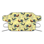 Rooster And Flower Pattern Print Car Windshield Snow Cover