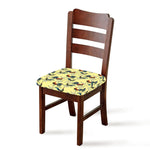 Rooster And Flower Pattern Print Chair Cushion Cover