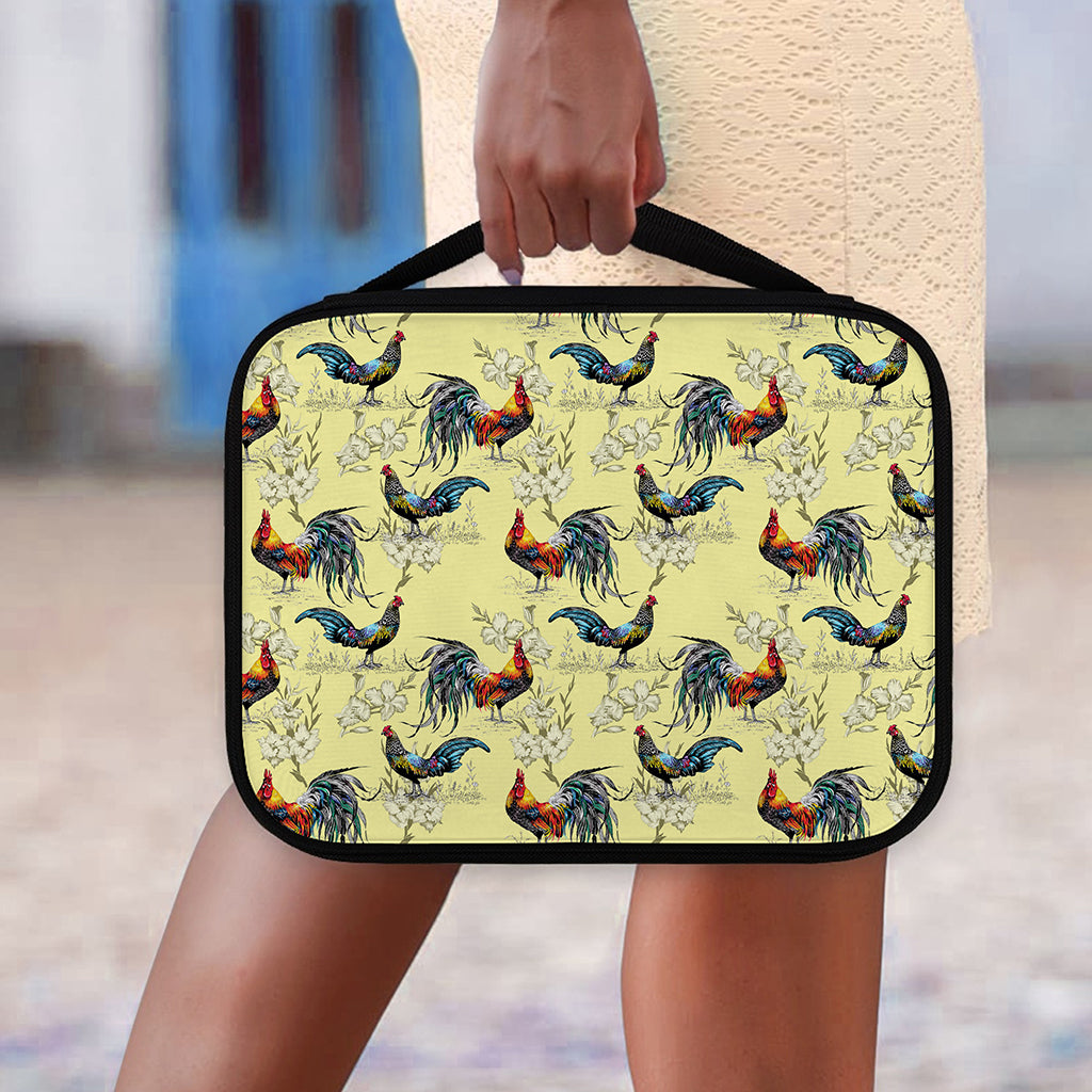 Rooster And Flower Pattern Print Classic Bible Case
