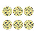 Rooster And Flower Pattern Print Coaster Set