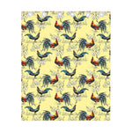 Rooster And Flower Pattern Print Curtain
