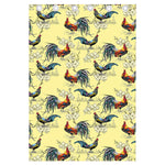 Rooster And Flower Pattern Print Curtain