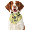 Rooster And Flower Pattern Print Dog Bandana