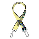 Rooster And Flower Pattern Print Dog Seat Belt