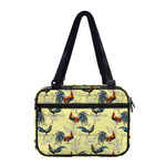 Rooster And Flower Pattern Print Double Strap Bible Bag