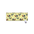 Rooster And Flower Pattern Print Extended Mouse Pad