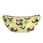 Rooster And Flower Pattern Print Fanny Pack