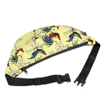Rooster And Flower Pattern Print Fanny Pack