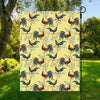 Rooster And Flower Pattern Print Garden Flag