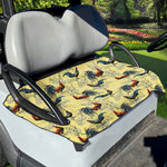Rooster And Flower Pattern Print Golf Cart Seat Cover