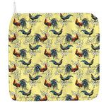 Rooster And Flower Pattern Print Hand Towel
