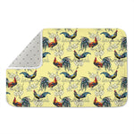 Rooster And Flower Pattern Print Indoor Door Mat