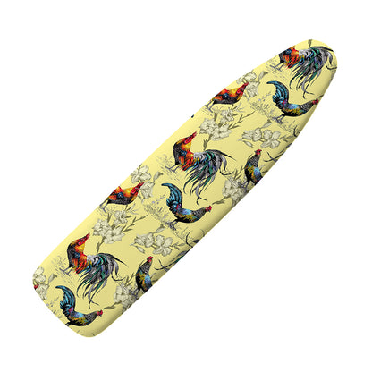 Rooster And Flower Pattern Print Ironing Board Cover