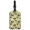 Rooster And Flower Pattern Print Luggage Tag