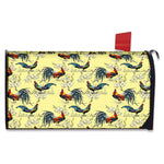 Rooster And Flower Pattern Print Mailbox Cover