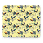 Rooster And Flower Pattern Print Mouse Pad