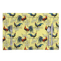 Rooster And Flower Pattern Print Placemat
