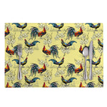 Rooster And Flower Pattern Print Placemat