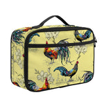 Rooster And Flower Pattern Print Portable Lunch Bag