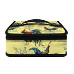 Rooster And Flower Pattern Print Small Lunch Bag