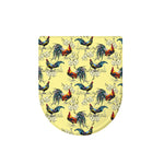 Rooster And Flower Pattern Print Toilet Lid Cover