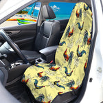 Rooster And Flower Pattern Print Waterproof Car Seat Cover