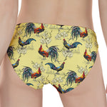 Rooster And Flower Pattern Print Women's Panties