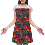 Rooster And Rowan Pattern Print Adjustable Apron