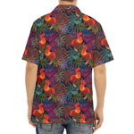 Rooster And Rowan Pattern Print Aloha Shirt