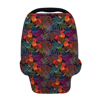 Rooster And Rowan Pattern Print Baby Seat Cover