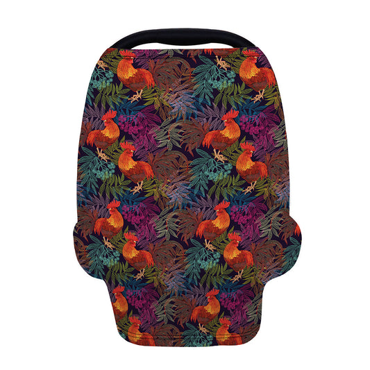 Rooster And Rowan Pattern Print Baby Seat Cover