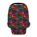 Rooster And Rowan Pattern Print Baby Seat Cover