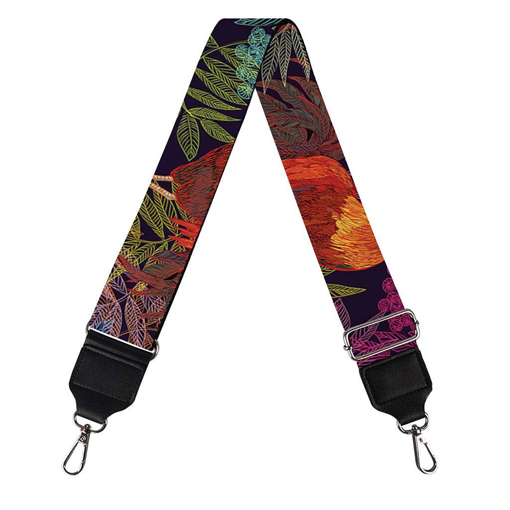 Rooster And Rowan Pattern Print Bag Strap