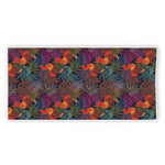 Rooster And Rowan Pattern Print Beach Towel