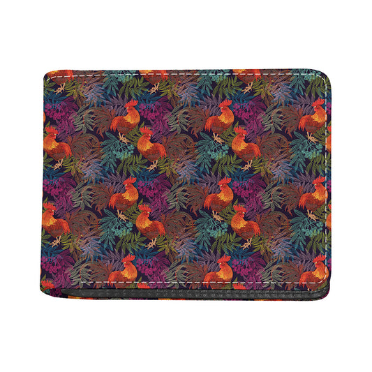 Rooster And Rowan Pattern Print Bifold Wallet