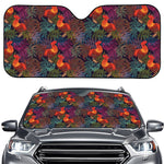 Rooster And Rowan Pattern Print Car Windshield Sun Shade