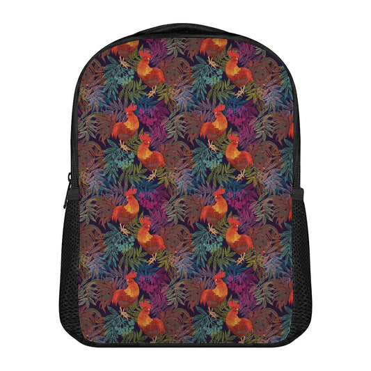 Rooster And Rowan Pattern Print Casual Backpack