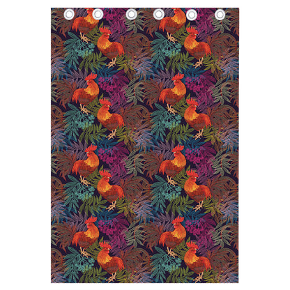 Rooster And Rowan Pattern Print Curtain