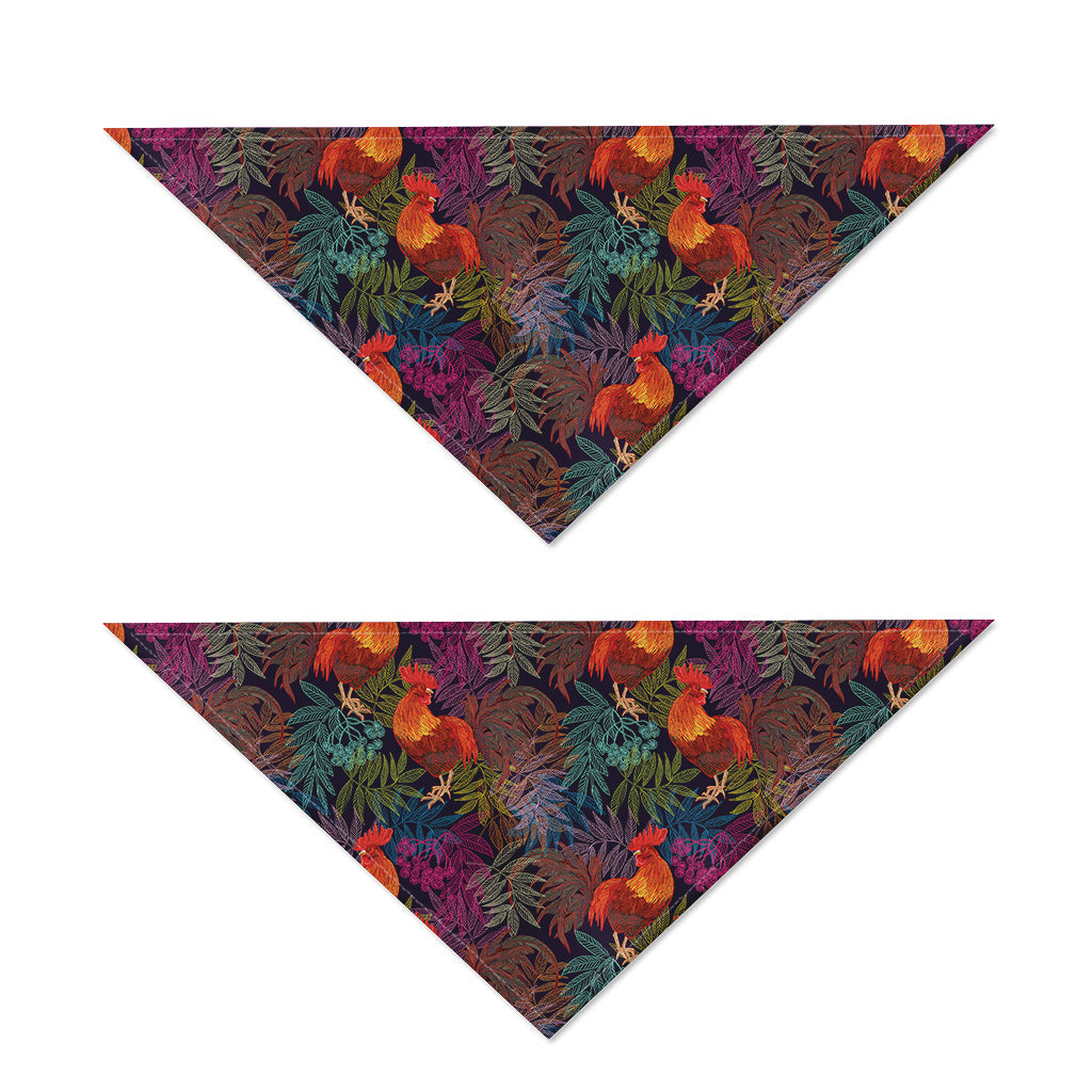 Rooster And Rowan Pattern Print Dog Bandana