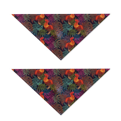 Rooster And Rowan Pattern Print Dog Bandana