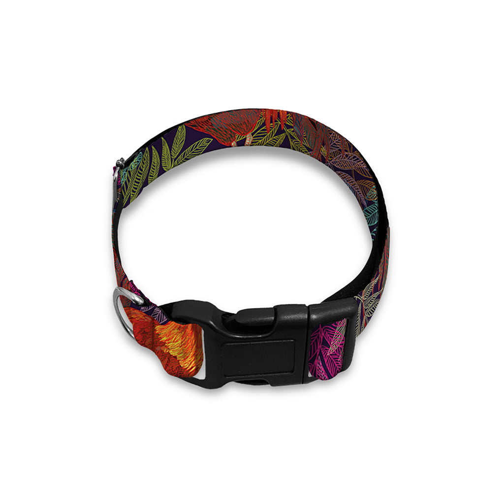 Rooster And Rowan Pattern Print Dog Collar