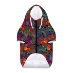 Rooster And Rowan Pattern Print Dog Zip Up Hoodie
