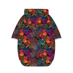 Rooster And Rowan Pattern Print Dog Zip Up Hoodie