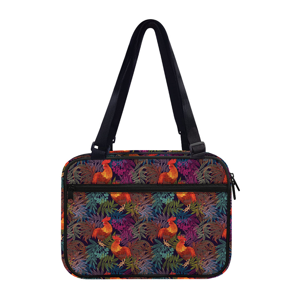 Rooster And Rowan Pattern Print Double Strap Bible Bag