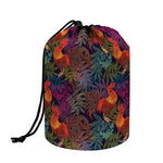 Rooster And Rowan Pattern Print Drawstring Makeup Bag