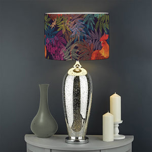 Rooster And Rowan Pattern Print Drum Lamp Shade