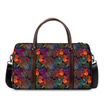 Rooster And Rowan Pattern Print Duffle Bag