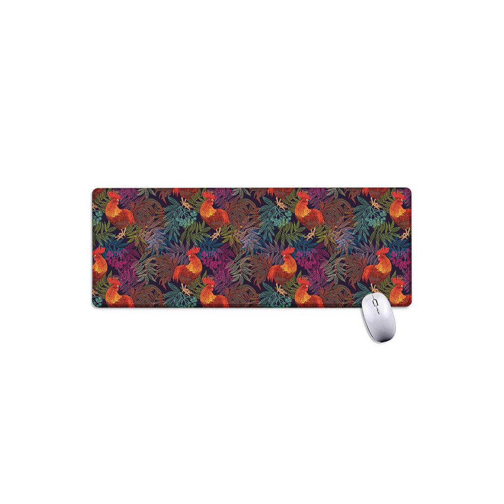 Rooster And Rowan Pattern Print Extended Mouse Pad