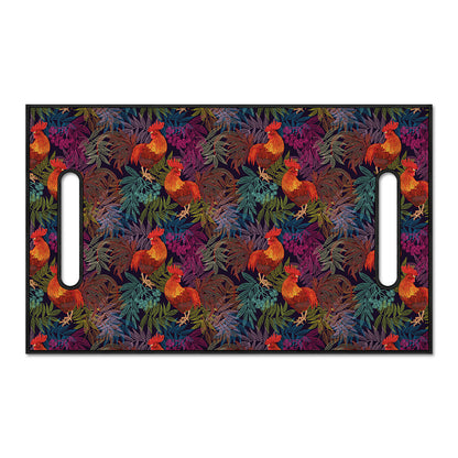 Rooster And Rowan Pattern Print Golf Cart Seat Cover